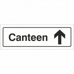 Canteen Arrow Up Door Sign 300mm x 100mm