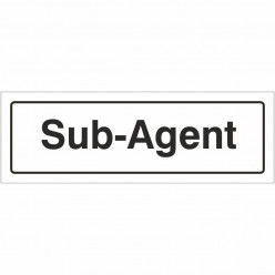 Sub-Agent Door Sign 300mm x...