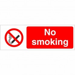 No Smoking Door Sign 300mm x 100mm