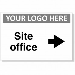 Site Office Arrow Right Sign With or Without Your Logo