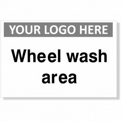 Wheel Wash Area Sign With...