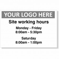 Site Working Hours Sign...