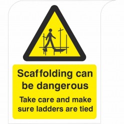 Scaffolding Can Be Dangerous Curve Top Sign 300mm x 400mm
