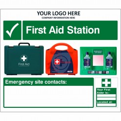 First Aid Station 1400mm x 1200mm - 3mm Aluminium Composite