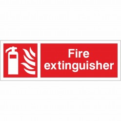 Fire Extinguisher Sign Rigid Plastic - 600 x 200mm