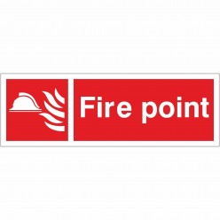 Fire Point SIgn 600mm x 200mm - 1mm Rigid Plastic