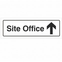 Site Office Arrow Up Sign 600mm x 200mm - 1mm Rigid Plastic