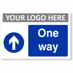 One Way Arrow Up Sign With or Without Your Logo