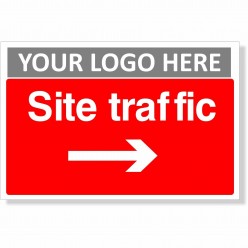 Site Traffic Arrow Right Sign With or Without Your Logo