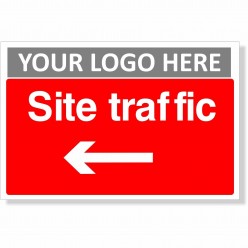 Site Traffic Arrow Left Sign With or Without Your Logo