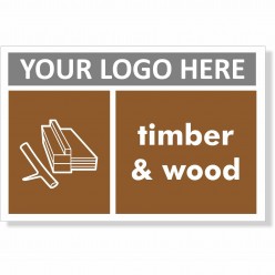 Timber And Wood Recycling Sign With or Without Your Logo