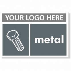 Metal Recycling Sign With or Without Your Logo