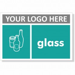 Glass Recycling Sign With or Without Your Logo