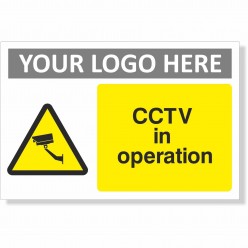 CCTV In Operation Sign With...