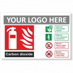 Carbon Dioxide Fire ID Sign With or Without Your Logo