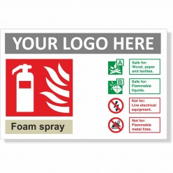 Foam Spray Fire ID Sign With or Without Your Logo