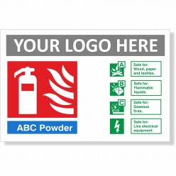 ABC Powder Fire ID Sign With or Without Your Logo
