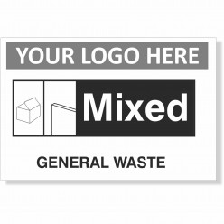 Mixed General Waste Sign With or Without Your Logo