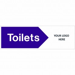 Toilets Right Door Sign 400mm x 150mm