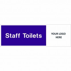 Staff Toilets Door Sign 400mm x 150mm