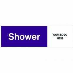 Shower Door Sign 400mm x 150mm