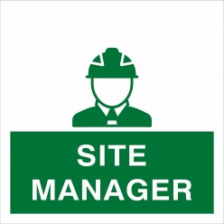 Site Manager Helmet Sticker 55mm x 55mm