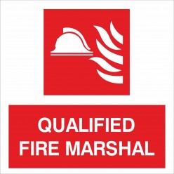 Qualified Fire Marshal Helmet Sticker 55mm x 55mm