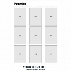 Permit Board With or Without Your Logo 800mm x 1200mm - 3mm Aluminium Composite 