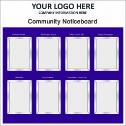 Community Noticeboard With or Without Your Logo 1220mm x 1220mm - 3mm Aluminium Composite