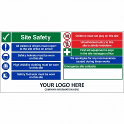 Safety Signs At Work Sign  - Aluminium Composite Board- 1200mm x 800mm