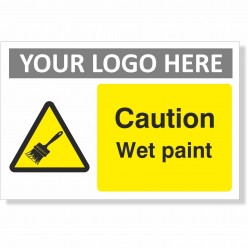 Caution Wet Paint Sign With or Without Your Logo