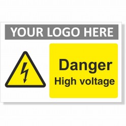 Danger High Voltage Sign With or Without Your Logo