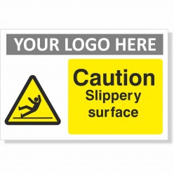 Caution Slippery Surface Sign With or Without Your Logo