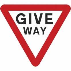 Give Way Road Sign 600mm Triangle