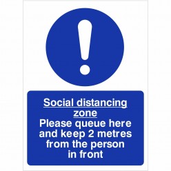 Social Distancing Zone Sign
