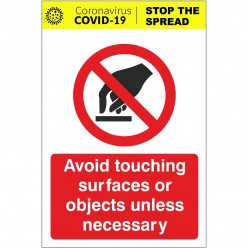Avoid Touching Surfaces Or...