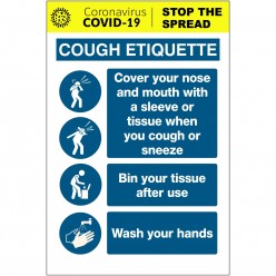 Cough Etiquette Covid 19 Sign