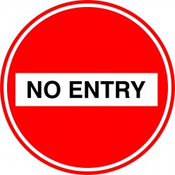 No Entry Floor Sticker