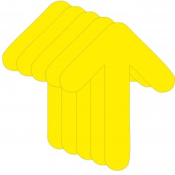 Pack of 5 Yellow Arrow...