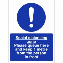 Social Distancing Zone Sign...