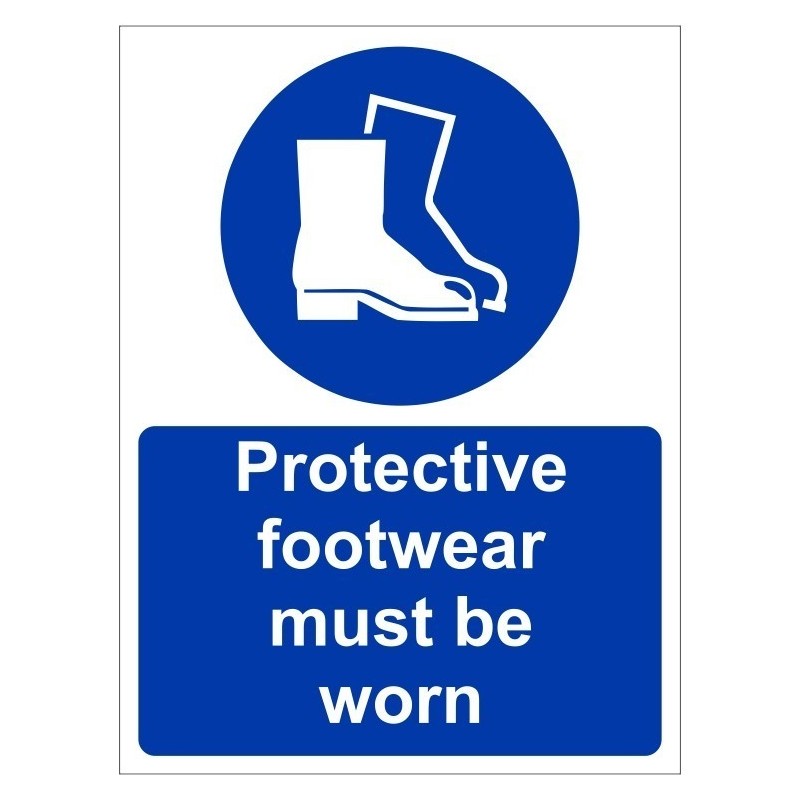 Protective Footwear Must Be Worn Sign | Rainbow Safety